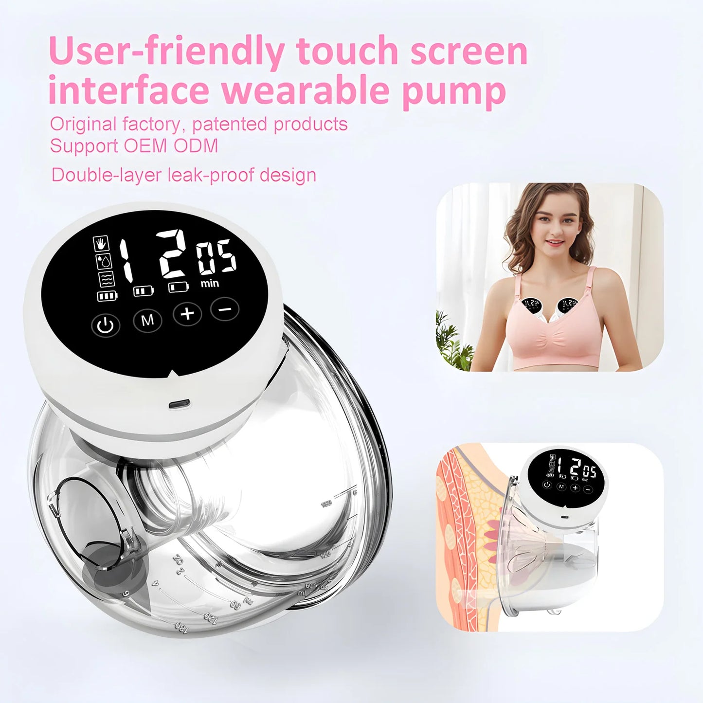Fully Automatic Electric Breast Pump – Painless, Double-Sided & Hands-Free