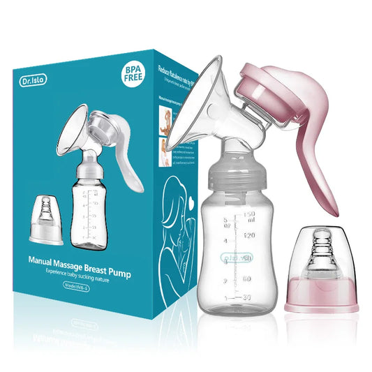 Manual Breast Pump with Baby Nipple & Milk Bottle